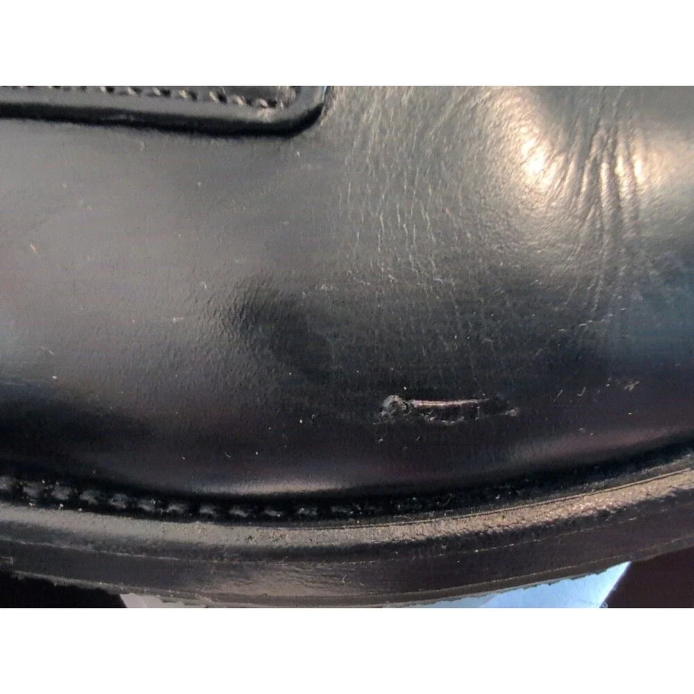 Allen Edmonds Glasgow Black Leather Split Toe Slip On Loafers- Men Size 14B